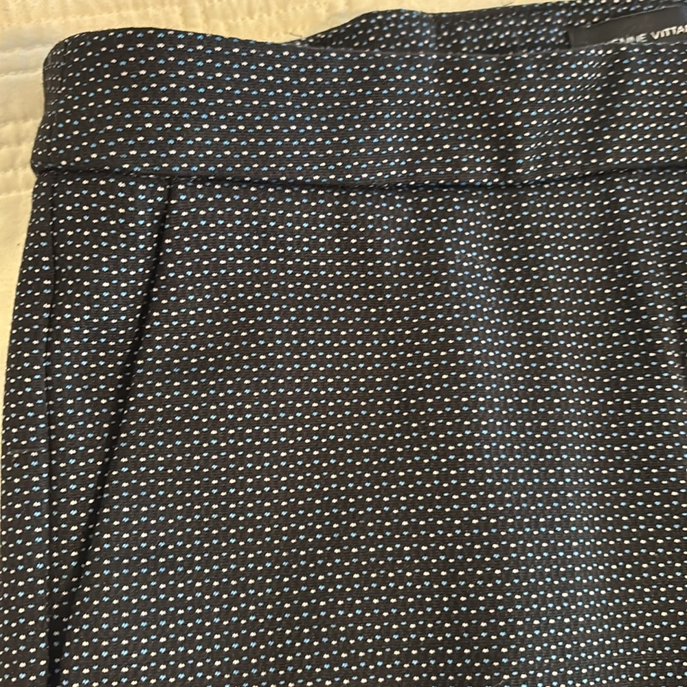 Adrienne Vittadini Black and Blue Patterned Pants
